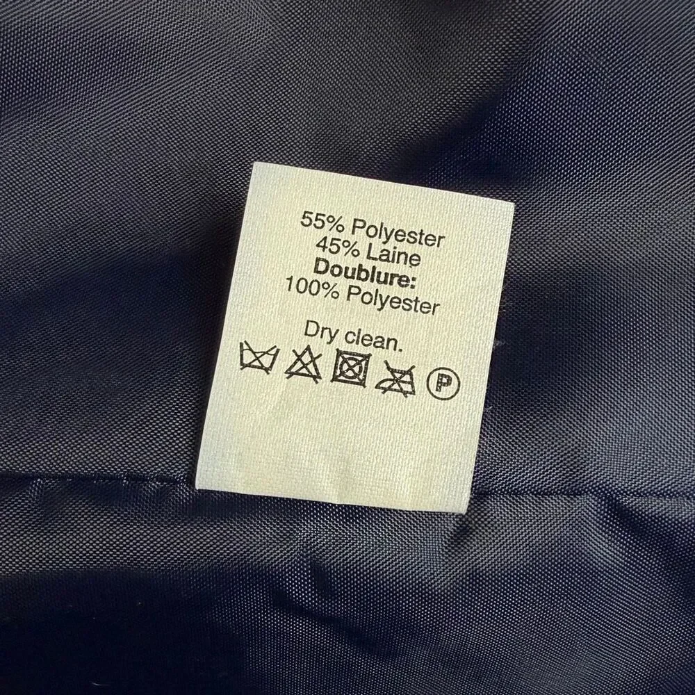 J. Crew City Coat 10 Blue Tweed Wool Blend Full Zip - Picture 10 of 11